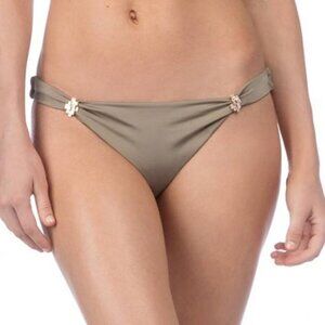 NWT Trina Turk Studio Solids Metal Detail Side Bikini Bottom 10